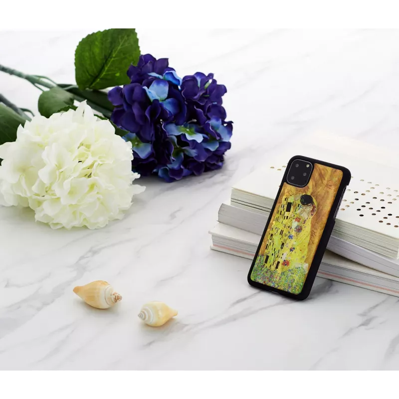 Smartphonehoesje iKins voor iPhone 11 Pro Max – zwart kusdesign, beschermhoes