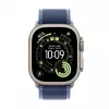 Apple Watch Ultra 3 GPS + Cellular 49mm Natural Titanium behuizing met Blue/Bright Blue Trail Loop - S/M | Apple