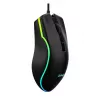 Bedrade verwarmde gaming-muis ActiveJet AMY-W390 — dubbelhandig, optisch 2000 DPI, USB Type-A, 4 knoppen, zwart