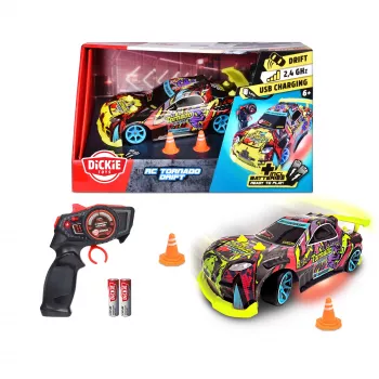 RC-auto Dickie Tornado Drift RTR 2,4 GHz – kant-en-klare driftauto