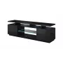 Tv-meubel cama meble EVA 180x40x56 cm, zwart glanzend, MDF-blad, zwart frame