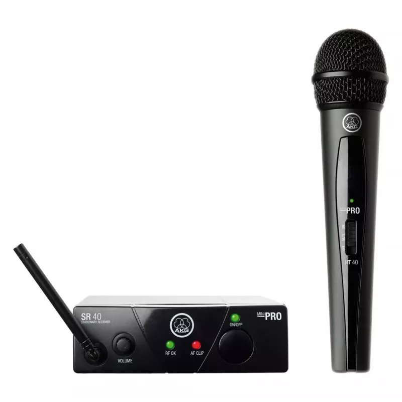 Draadloze microfoonset AKG WMS40 ISM 3 UHF-frequentie, draagbare lavalier-/handheld-opties