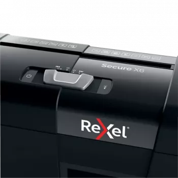 Rexel Secure X6 papierversnipperaar met partikelsnede P4, partikelsnede, 4 x 40 mm, 10 l, 100 vel, 68 dB, 6 vel