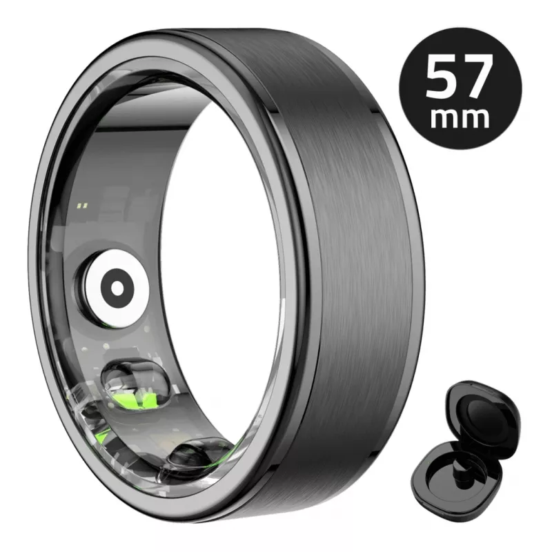 Smart ring Manta SR01BK-57 Black, hartslag en bloedzuurstof, IP68