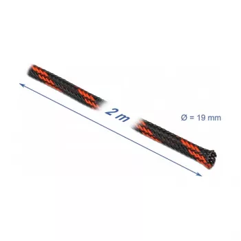 Kabelbeschermslang DeLOCK 20743 zwart rood