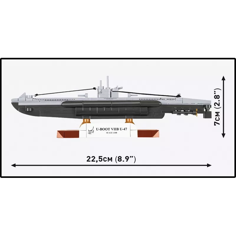 Schaalmodel onderzeeboot Cobi U-47 T.VIIB 1:300 bouwpakket, merk Cobi, model 4858