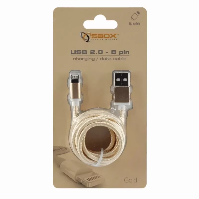 Sbox USB 2.0 8 Pin IPH7-G goud