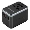Vention 65W GaN reisadapter en oplader, 2x USB-A 2x USB-C, zwart
