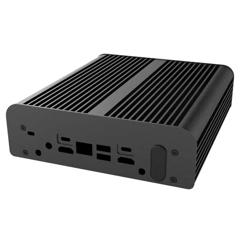 Computerbehuizing Akasa Newton RC compacte ventilatorloze behuizing voor ASUS NUC 14 Pro, Mini ITX, zwart