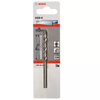 Spiraalboor Bosch metaalboor HSS-G DIN 338 5 mm