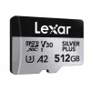 Flashgeheugen Lexar 512 GB UHS-I microSDXC SILVER PLUS