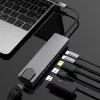 GEMBIRD USB Type-C 6-in-1 Multiport-adapter A-CM-COMBO5-06 — HDMI, PD 54W, Gigabit-LAN, 2× USB-A, Type-C (5 Gbit/s)