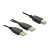 USB-kabel DeLOCK USB-B/USB-A kabel 1 m zwart