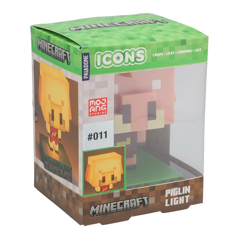 Tafellamp Paladone Icon Light PP14431MCF Piglin LED, decoratief in gamingdesign