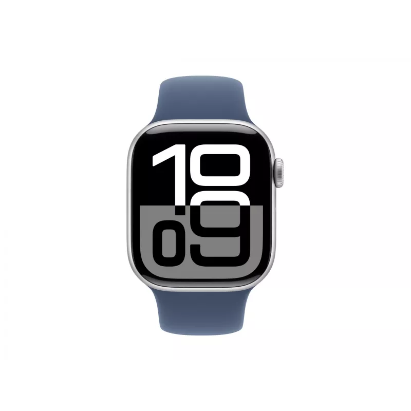 Apple Watch S10 aluminium Cellular 42mm zilver (sportband denim) S/M
