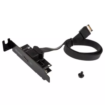 Akasa Low Profile PCI Bracket Adapter USB 3.1 Type-C - zwart - adapter - digitaal/data