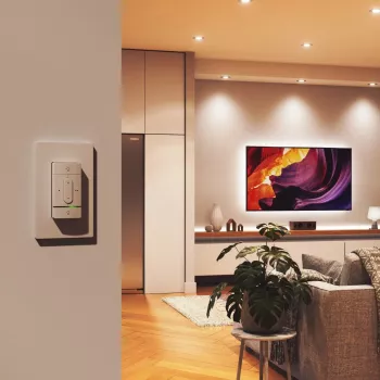 Slimme draadloze schakelaar Nanoleaf N4400C02-1BUT — op batterijen, aanpasbare bediening voor slimme lampen en apparaten