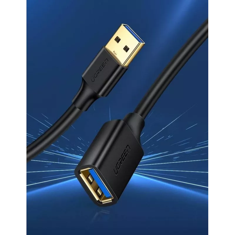 Ugreen verlengkabel-adapter USB 3.0 (bus) naar USB 3.0 (stekker) 2 m (zwart)