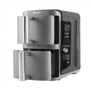 Ninja SL400EU friteuse double 9,5 L 2470 W heteluchtfriteuse zwart, grijs