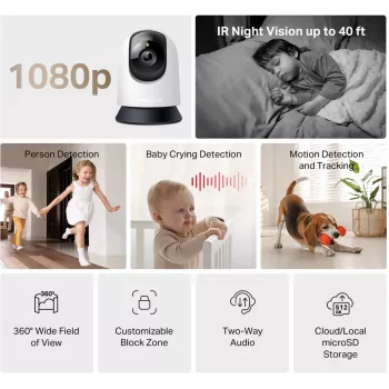 TP-LINK Mercusys MC200 pan/tilt wifi-beveiligingscamera voor thuis