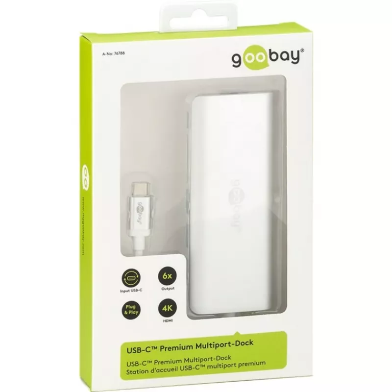 Wentronic goobay - Dockingstation - (USB-C) - 10Mb LAN (76788)
