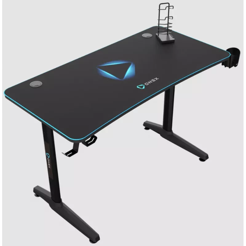 Gaming-tafel Onex GD1200H — 1200 mm tafelblad met bekerhouder en headset-haak