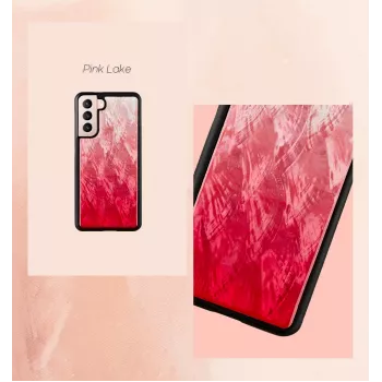 Telefoonhoesje iKins voor Samsung Galaxy S21+ — pink lake met zwarte accenten