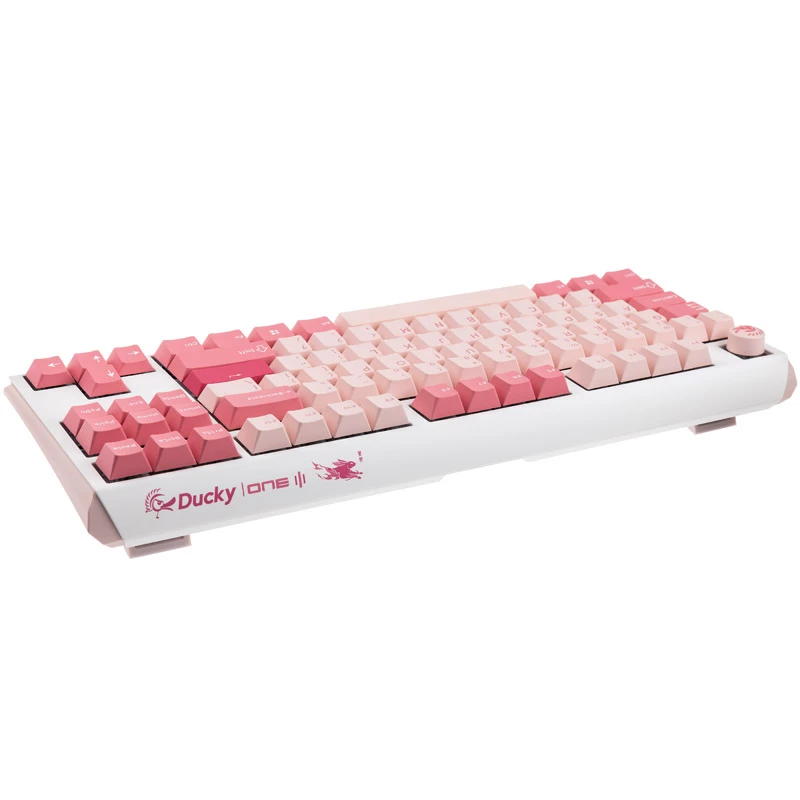 Ducky One 3 TKL Gossamer Pink toetsenbord gaming USB US Engels roze, wit