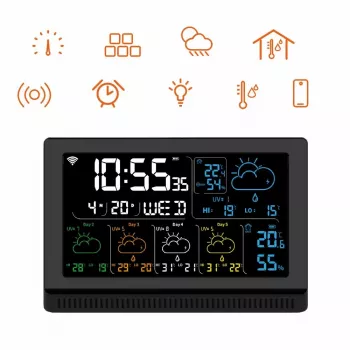 Smart speaker MANTA MTO200B Windy zwart — Bluetooth- en Wi-Fi-verbinding, ondersteuning voor spraakassistenten