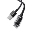 Baseus Gem USB-naar-IP 2,4A snellaadkabel 2 m Zwart
