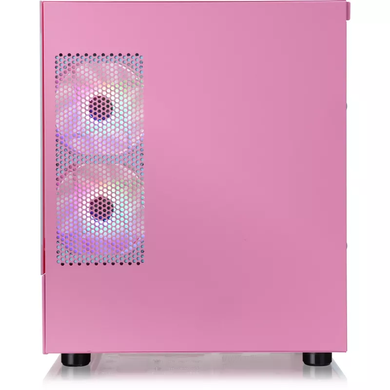 View 170 TG ARGB, towerbehuizing roze, Tempered Glass x 2