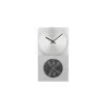 NeXtime klok 3028 OP klok, 16x30,2 cm, wand, glas, zilver
