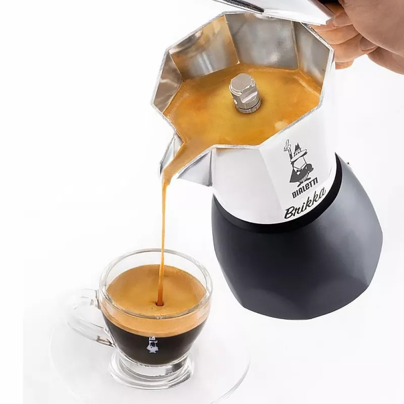 Bialetti Brikka mokakan 0,1 L zwart, roestvrij staal