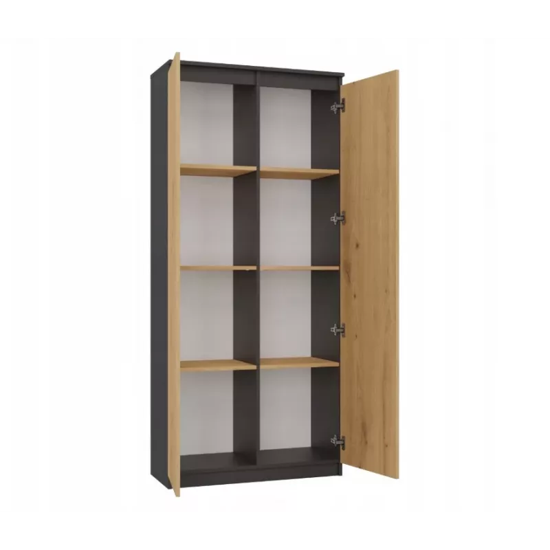 RS-80 HEMN OFFICE stellingkast, antraciet/artisan eiken
