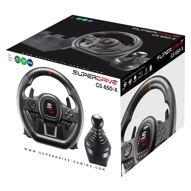 Stuur + pedalen + joystick Subsonic SA5658 zwart USB voor PlayStation 4 Xbox One