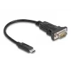 DeLOCK adapter USB Type-C naar RS-232 D-Sub 9-pins stekker 0,25 m