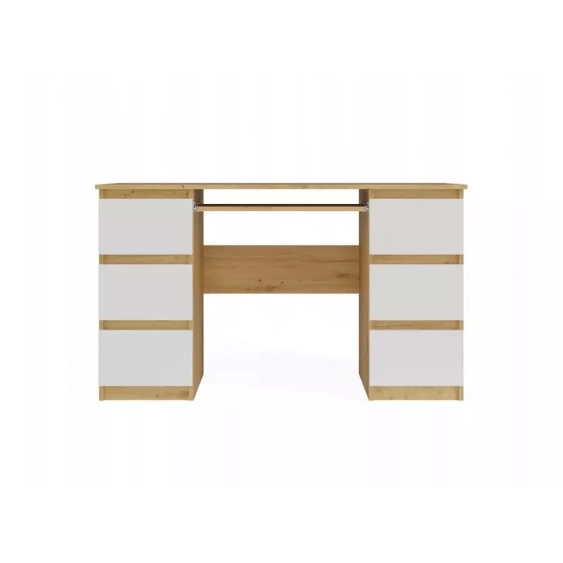 KUBA bureau Artisan-eiken/wit set