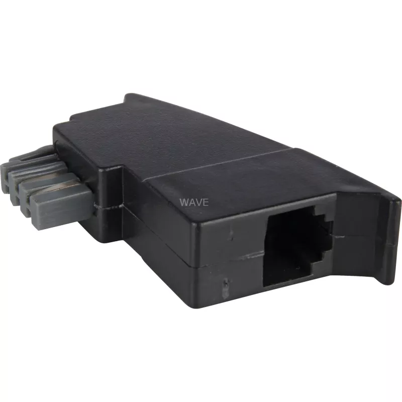 Goobay 50308 TAE-telefoonadapter, TAE-N-stekker naar RJ11-aansluiting, zwart