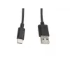 Kabel Lanberg CA-USBO-10CC-0010-BK (USB 2.0 stekker - USB 2.0, USB, Type-C stekker, 1m, zwart) (CA-USBO-10CC-0010-BK)