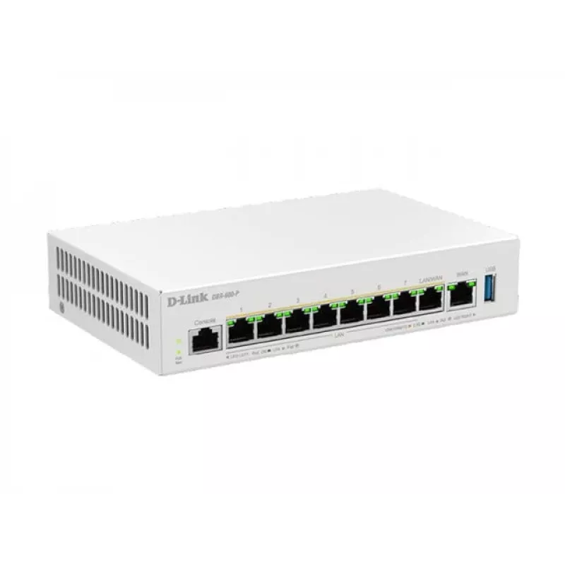 D-Link DBR-600-P/B zakelijke PoE-router, Ethernet WAN, 2,5 Gigabit Ethernet, wit
