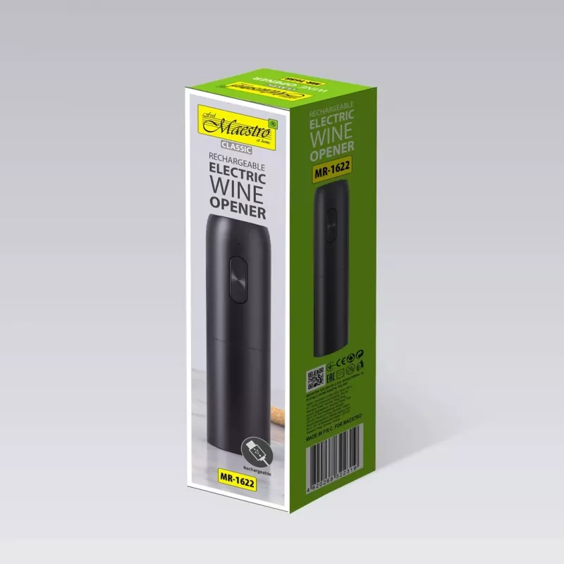MAESTRO MR-1622 elektrische USB-wijnkurkentrekker