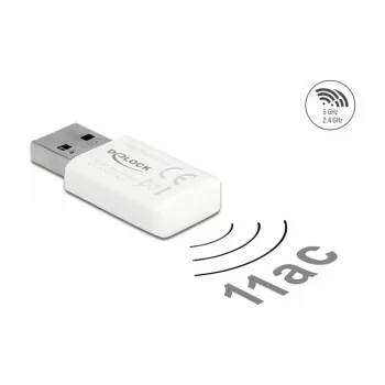 WLAN-netwerkkaart DeLOCK 12770 USB 5000 Mbit/s draadloos wit