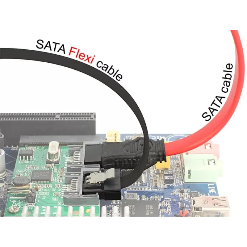 SATA-kabel DeLOCK 0,2m 2xSATAIII zwart