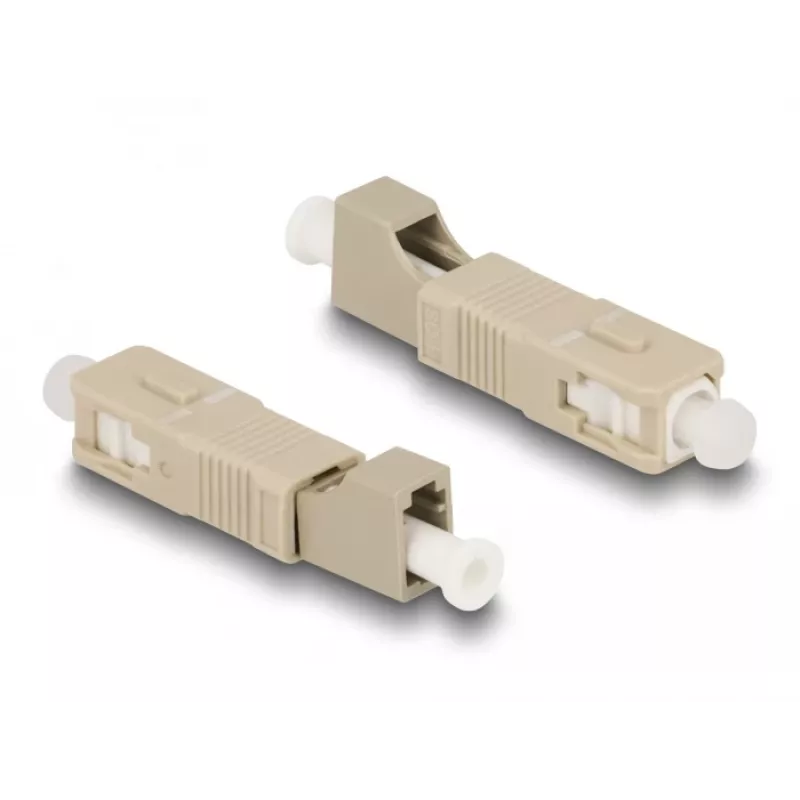 DeLOCK hybridekoppeling voor glasvezel SC simplex stekker naar LC simplex bus beige