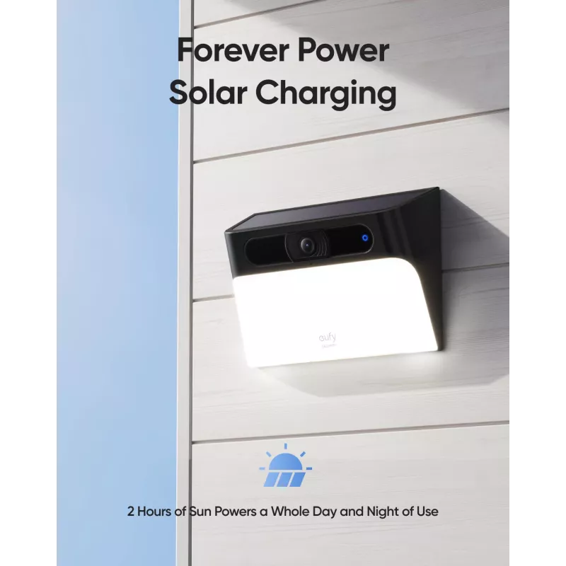 Anker Innovations Eufy Solar Wall Light Cam S120 - netwerkbewakingscamera - weerbestendig - kleur (dag/nacht)