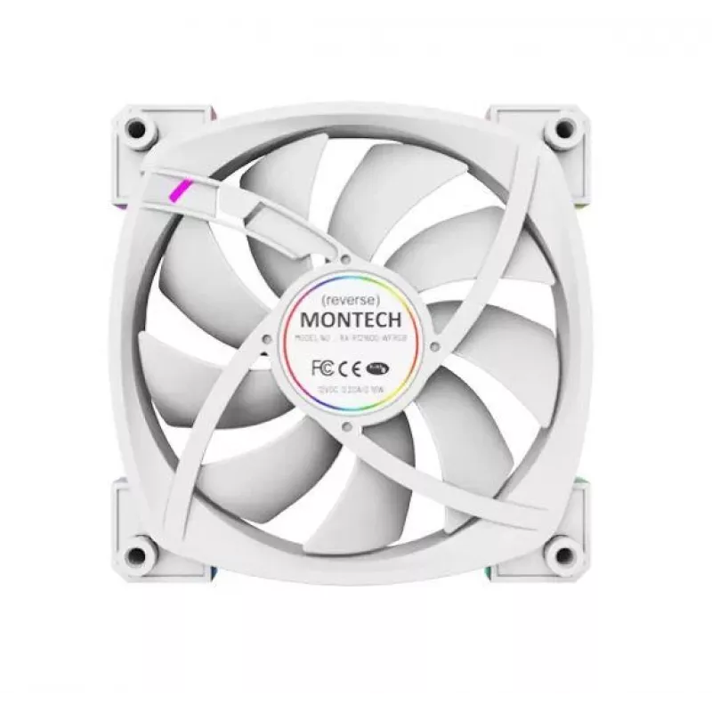 Montech RX120 PWM computerbehuizing-ventilator 12 cm wit 3 st.