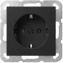Schuko-stopcontactinzetstuk Gira System 55 4188005 voor modulaire montage, zwart