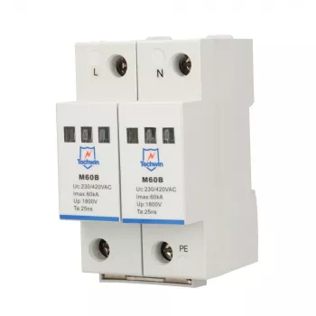 Overspanningsbeveiliging M60B2, 2P 1F 60kA max. stootstroom