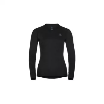 Odlo BL TOP ronde hals lange mouw ACTIVE WARM ECO dames-T-shirt, maat S, zwart