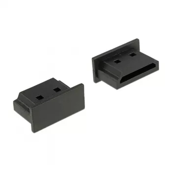 Busafdekking DELOCK Micro-HDMI 6.2×6.4×2.8 mm zwart, 10 stuks